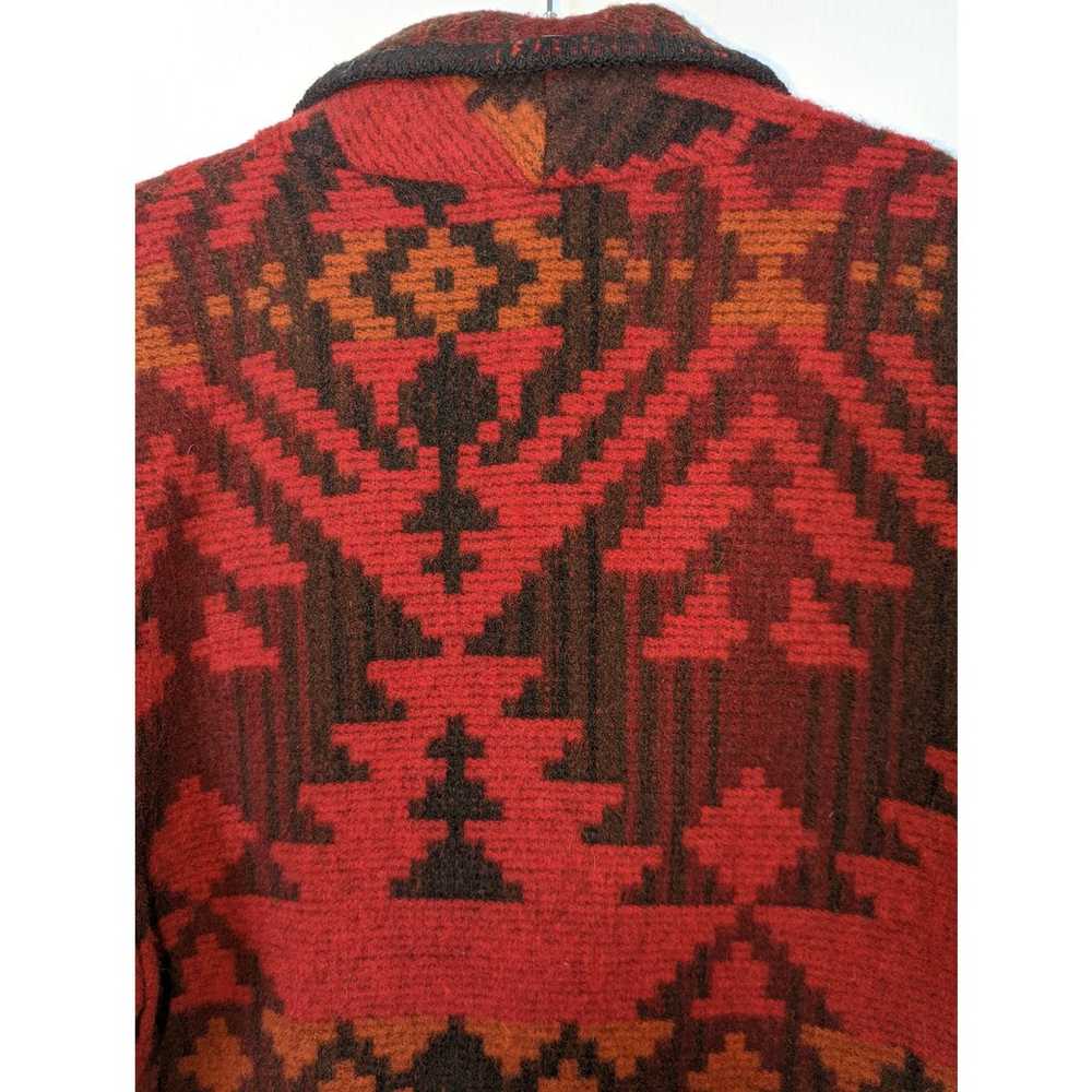 Vintage Woolrich Wool Blanket Coat Mid Length Red… - image 5