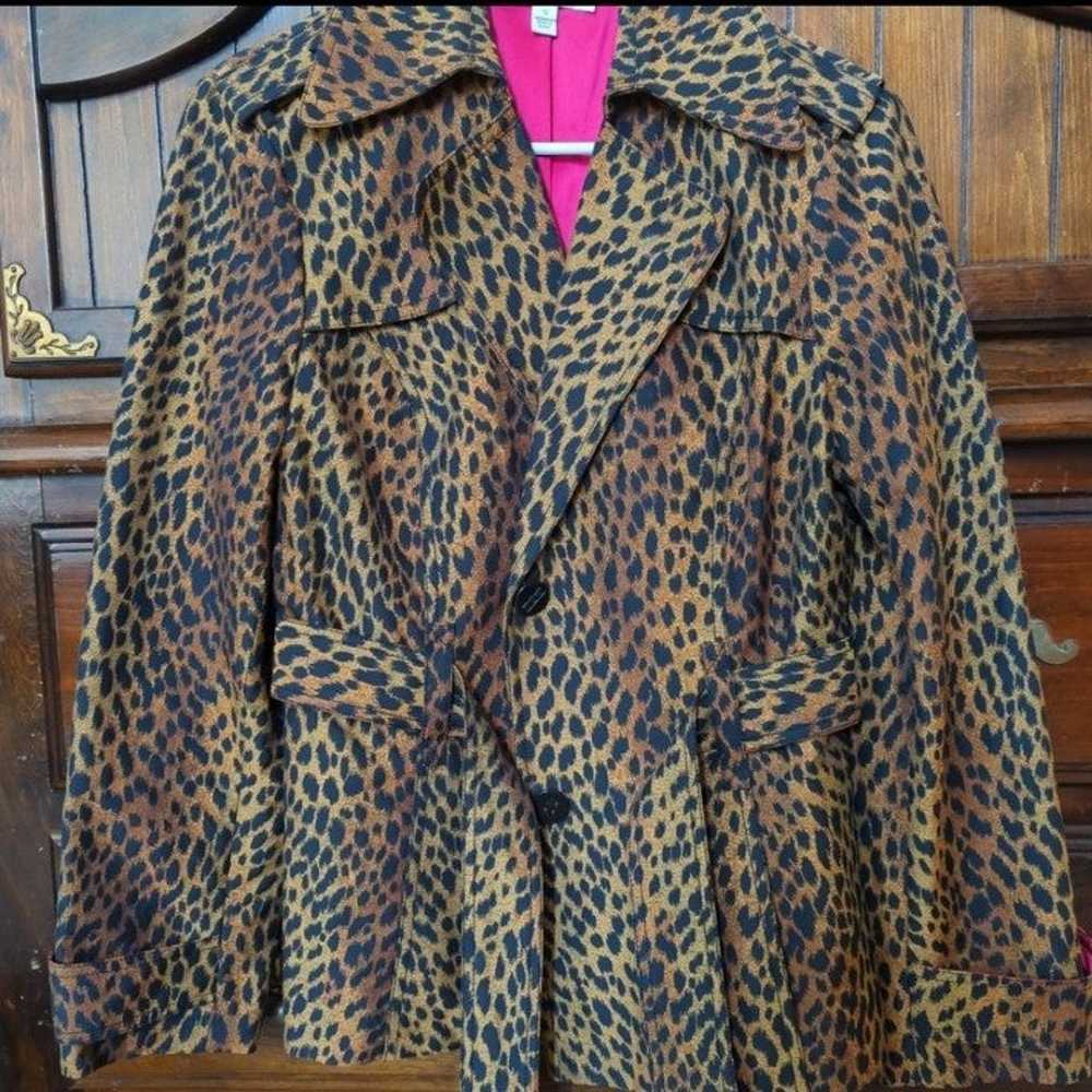 Women's jacket St John Collection cheetah print w… - image 1