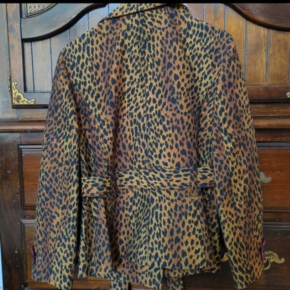 Women's jacket St John Collection cheetah print w… - image 7