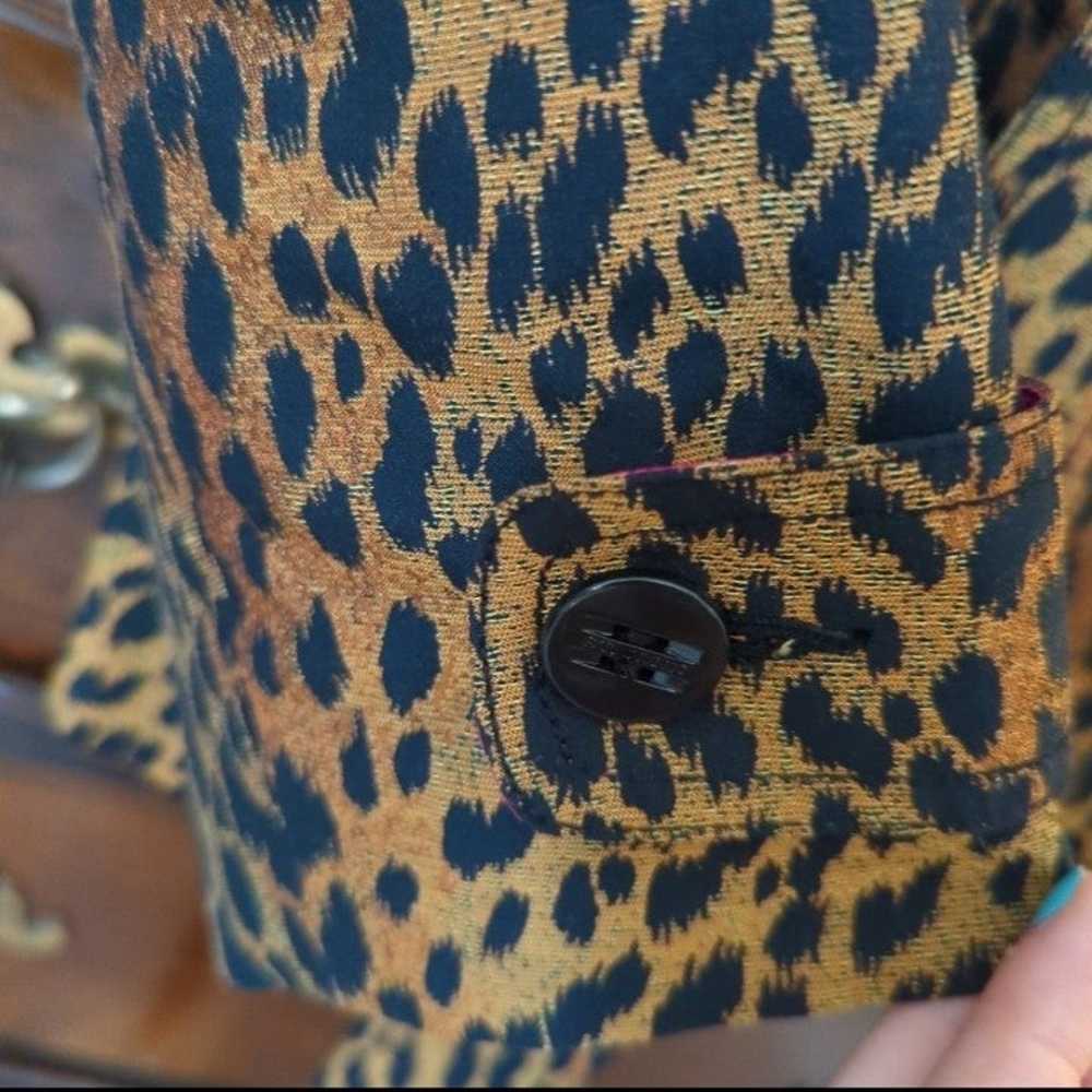 Women's jacket St John Collection cheetah print w… - image 8