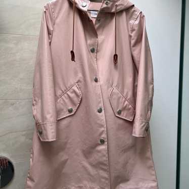 Coach pink rain coat