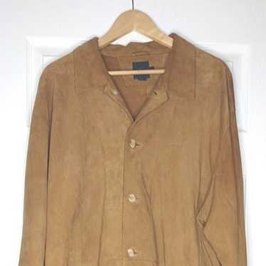 Indigo Palms 100 % Leather Button Up Jacket Loose… - image 1
