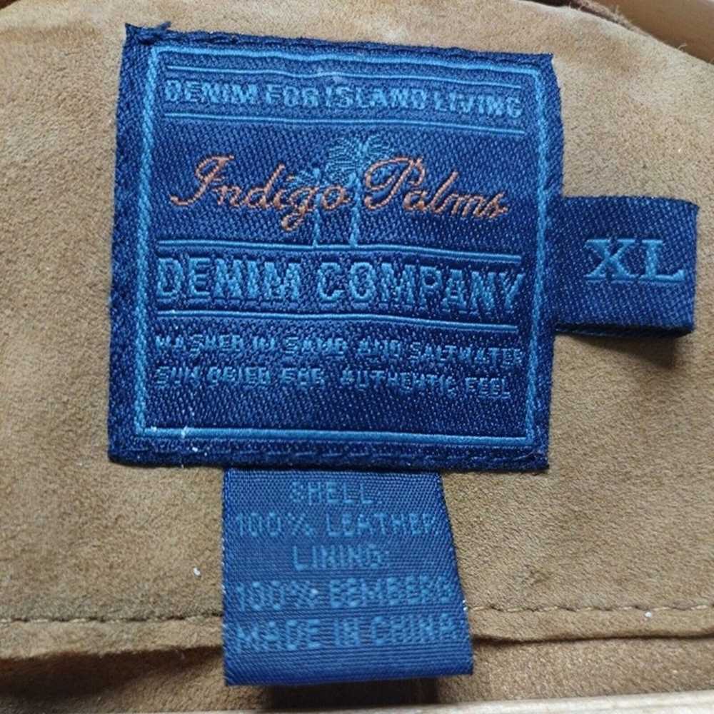 Indigo Palms 100 % Leather Button Up Jacket Loose… - image 3