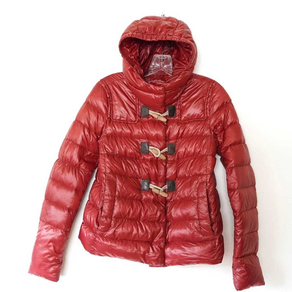 HERNO Polyamide Red Hooded Lightweight Down Jacke… - image 1