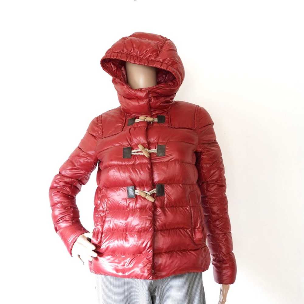 HERNO Polyamide Red Hooded Lightweight Down Jacke… - image 9