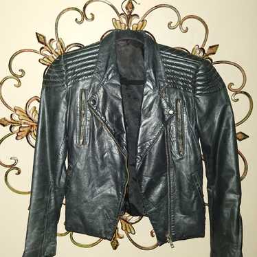 Vintage Leather Moto Jacket