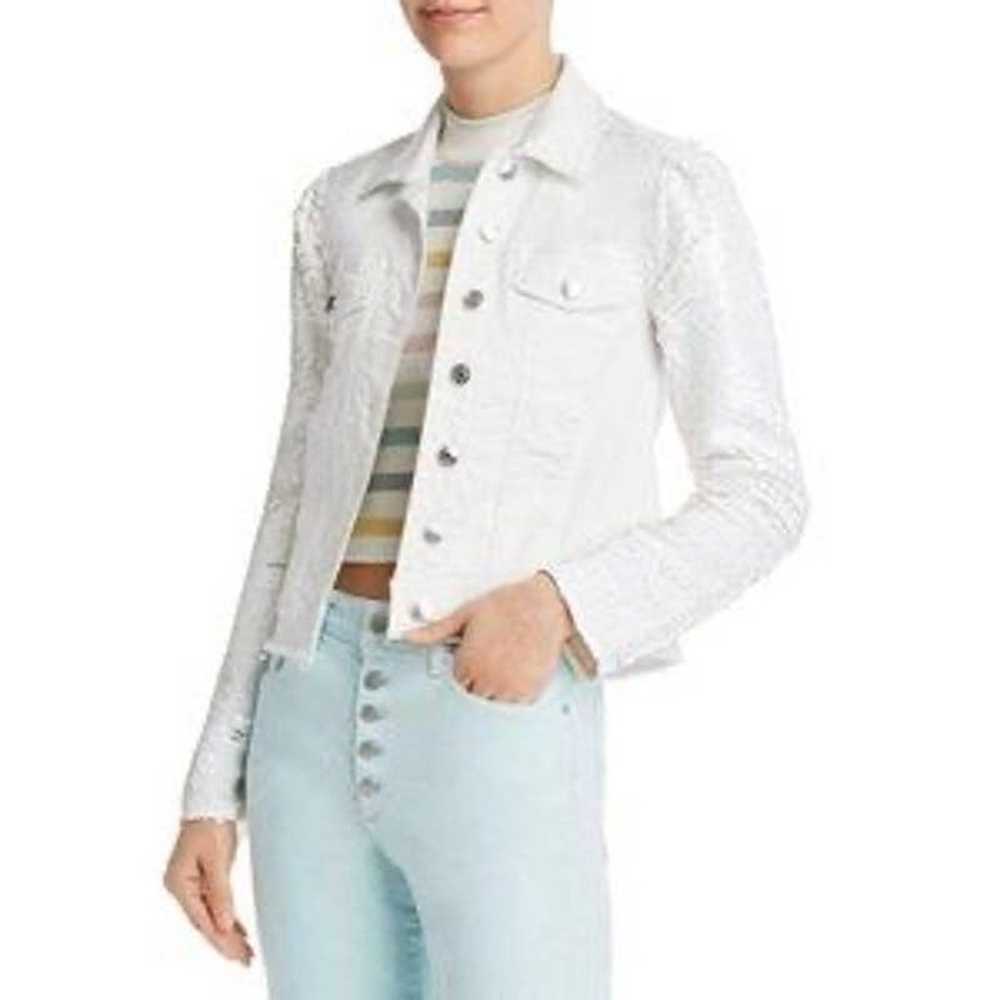 Generation Love Rosie Sequin-Sleeve Jacket in Whi… - image 2