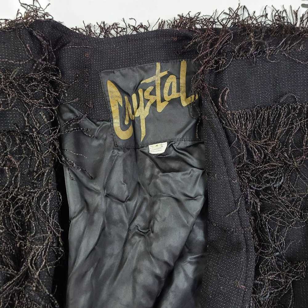 Vintage Crystal Handwoven Fringe Jacket Ombre Med… - image 3