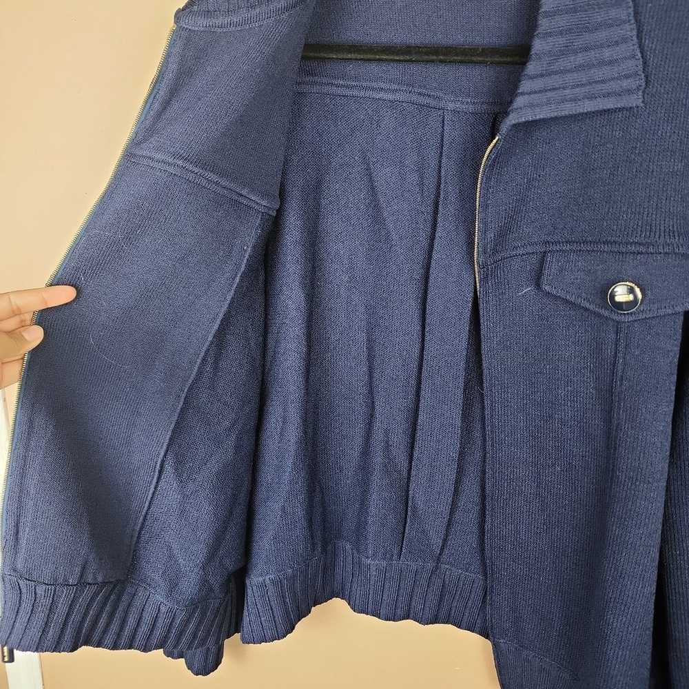 St. John collection navy blue full zip jacket - image 7