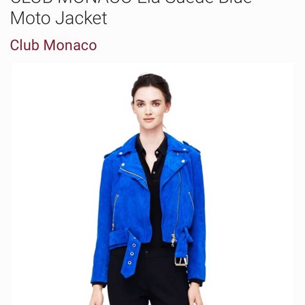Club Monaco Suede Moto Jacket - image 2