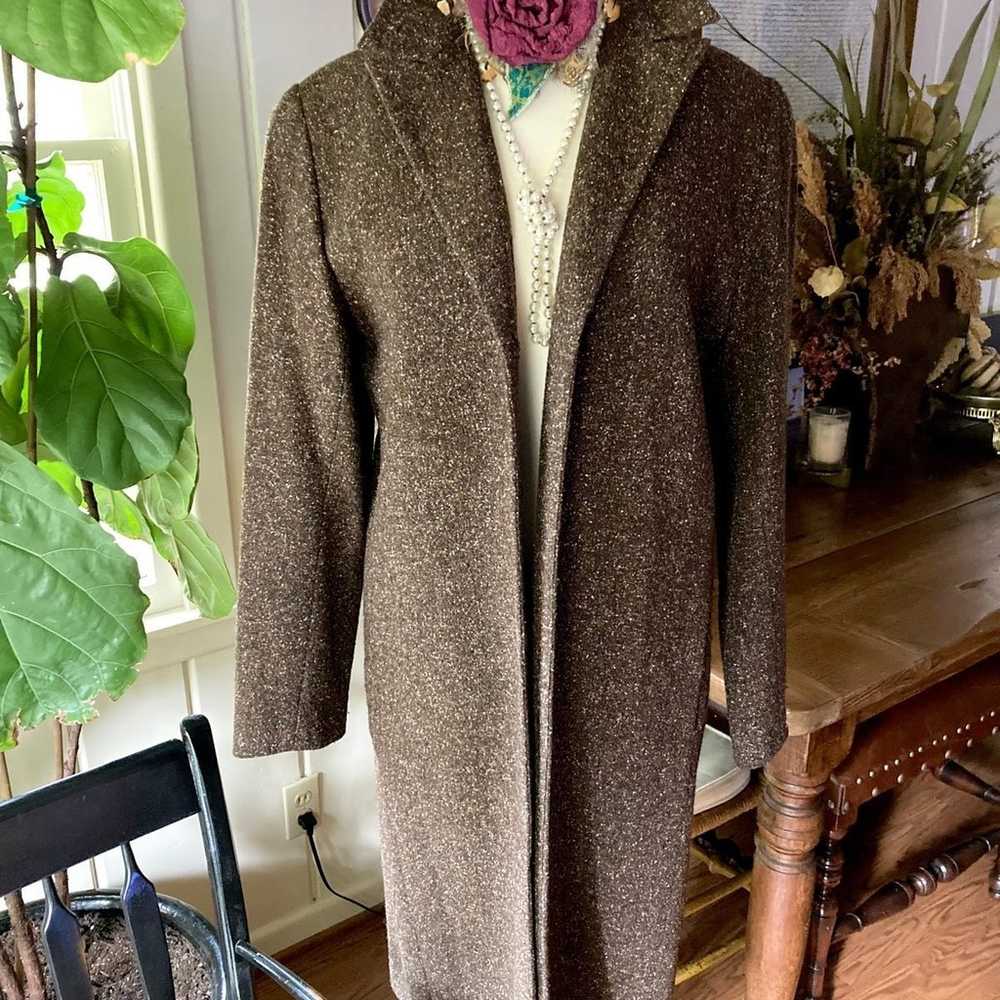 ISDA & Co Brown Tweed Coat Lg - image 1