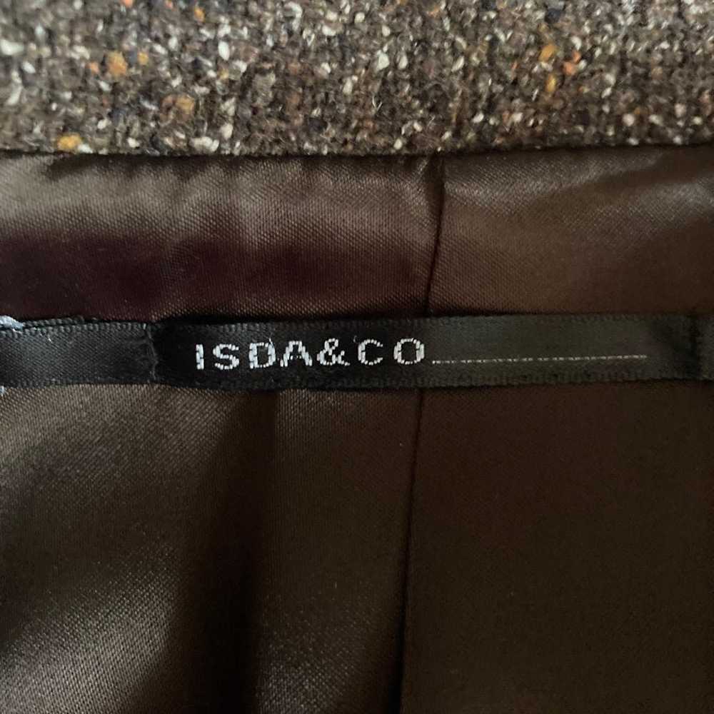 ISDA & Co Brown Tweed Coat Lg - image 7