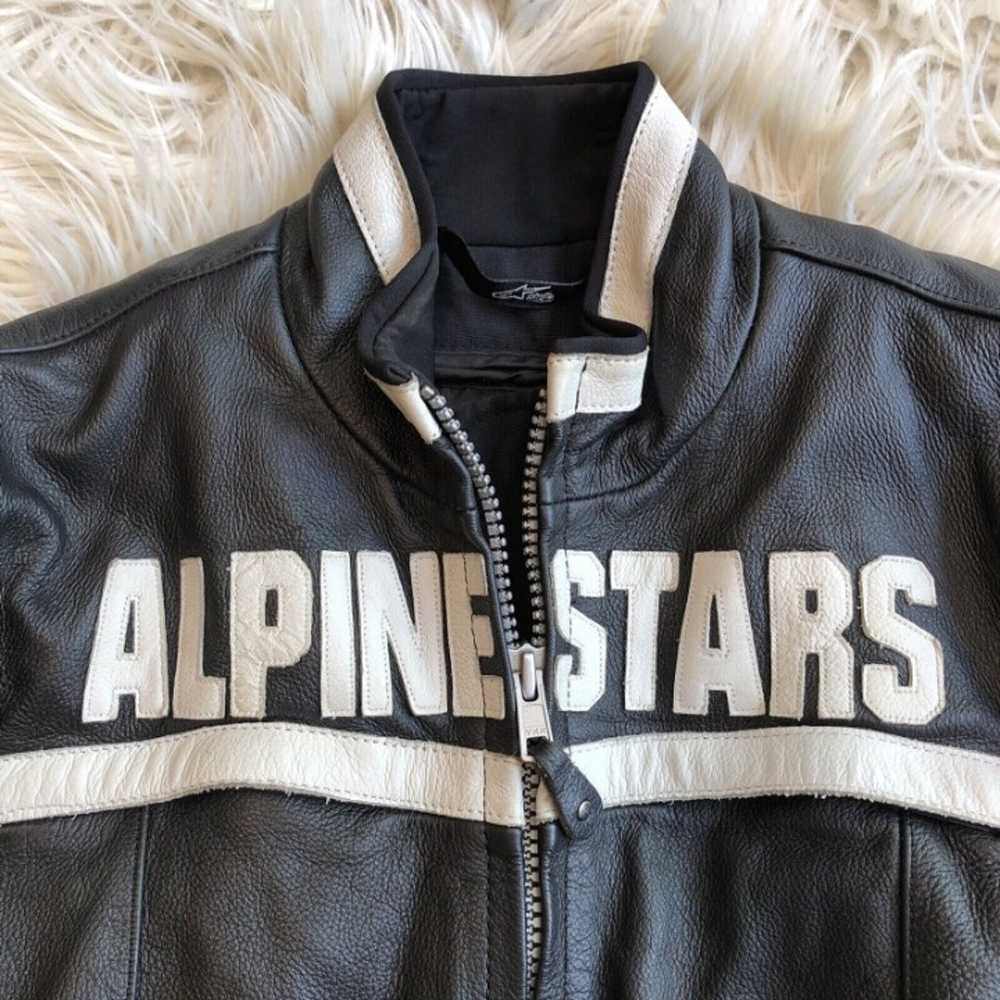 Alpinestars Stella Dyno Black Spellout Leather Mo… - image 2