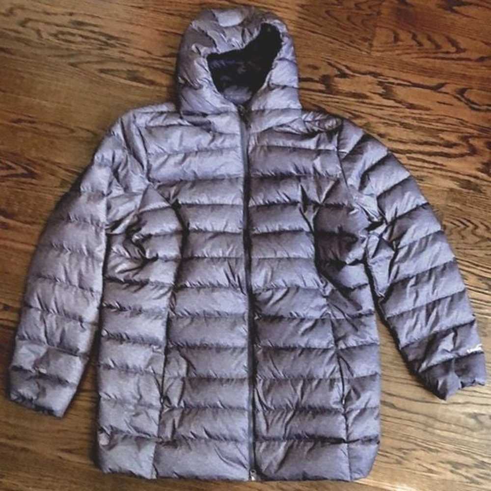 EDDIE BAUER Down Coat Charcoal Grey Hooded Puffer… - image 1