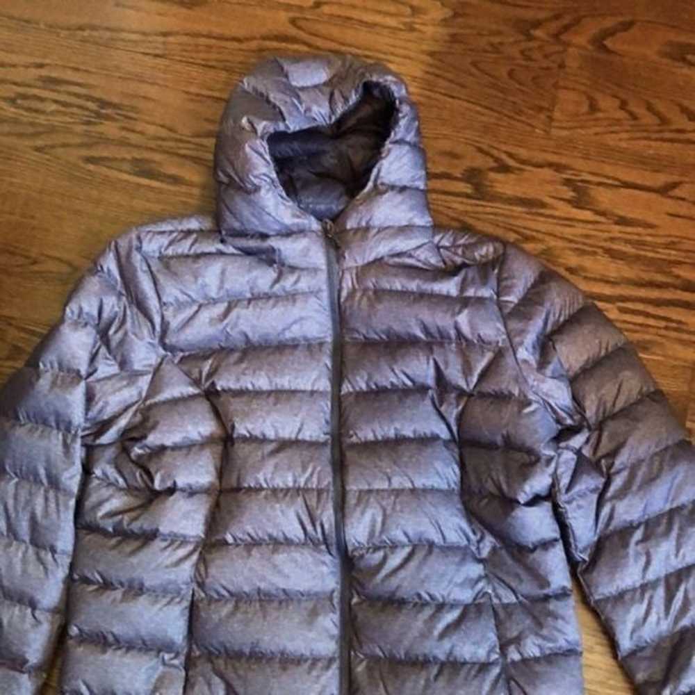 EDDIE BAUER Down Coat Charcoal Grey Hooded Puffer… - image 3