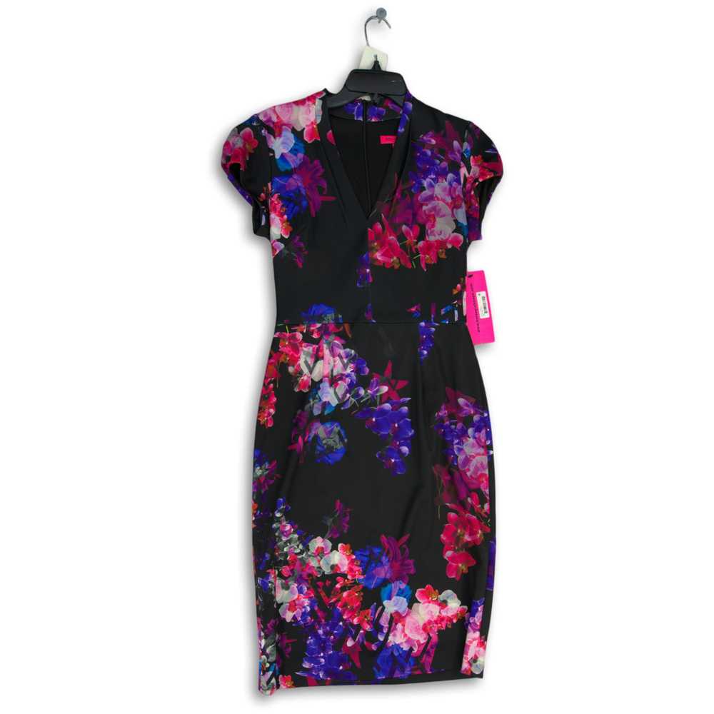 NWT Betsey Johnson Womens Multicolor Floral V-Nec… - image 1