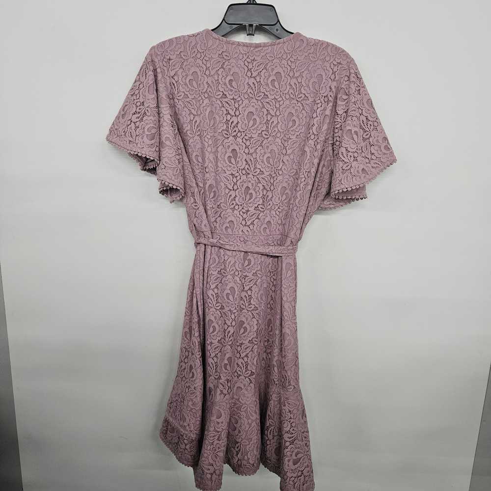 CITY CHIC Purple Lace V Neck Wrap Dress - image 2
