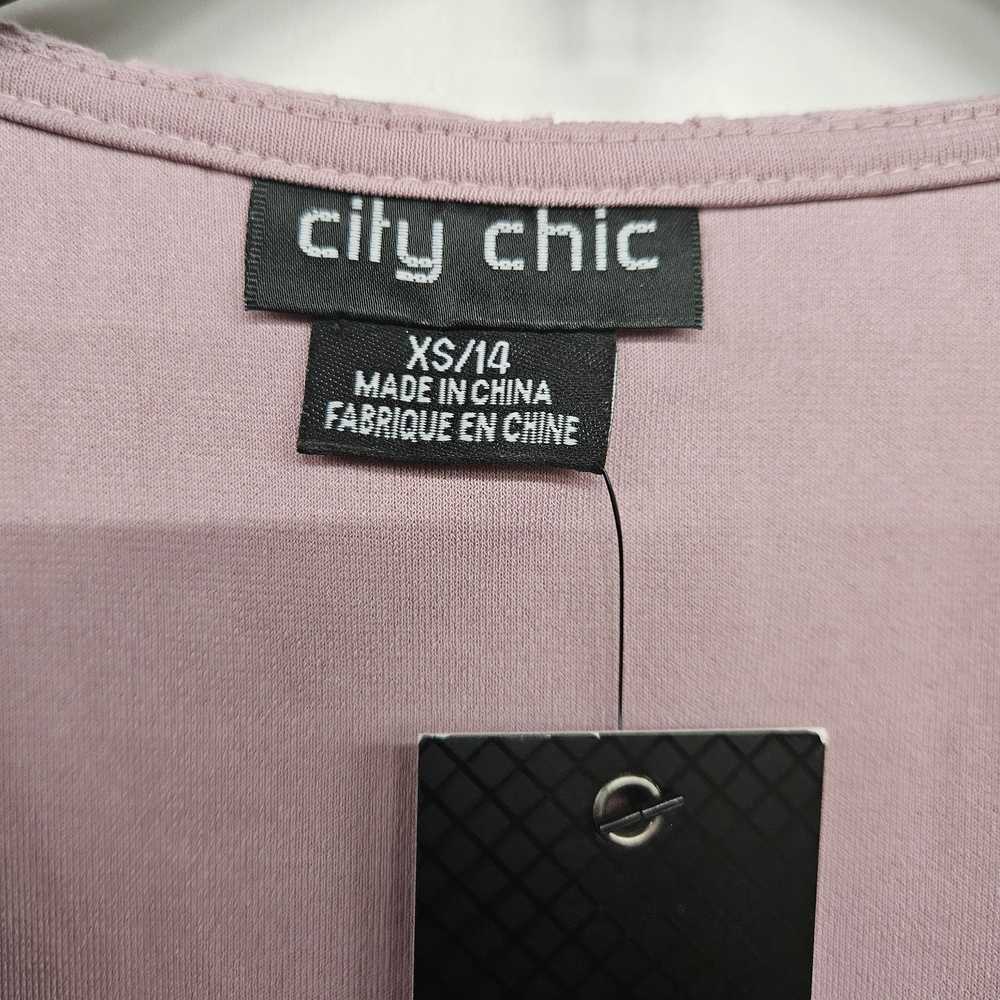 CITY CHIC Purple Lace V Neck Wrap Dress - image 3
