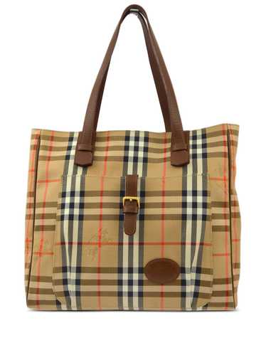 Burberry Pre-Owned 1990-2000s House Check tote ba… - image 1