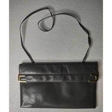 Erik for Holiner Dark Gray Vintage Leather Envelo… - image 1