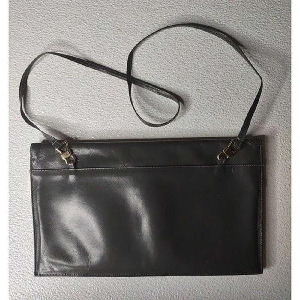 Erik for Holiner Dark Gray Vintage Leather Envelo… - image 2