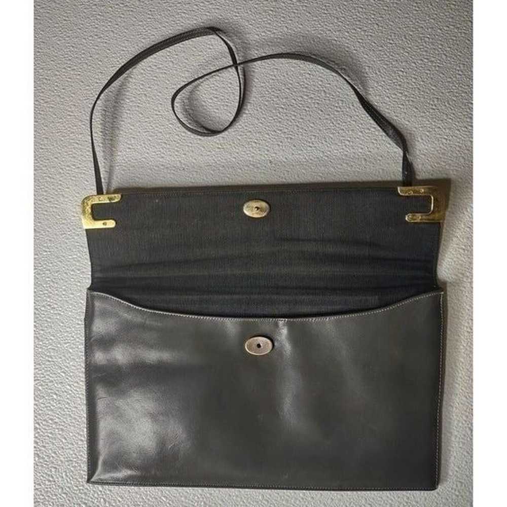 Erik for Holiner Dark Gray Vintage Leather Envelo… - image 3