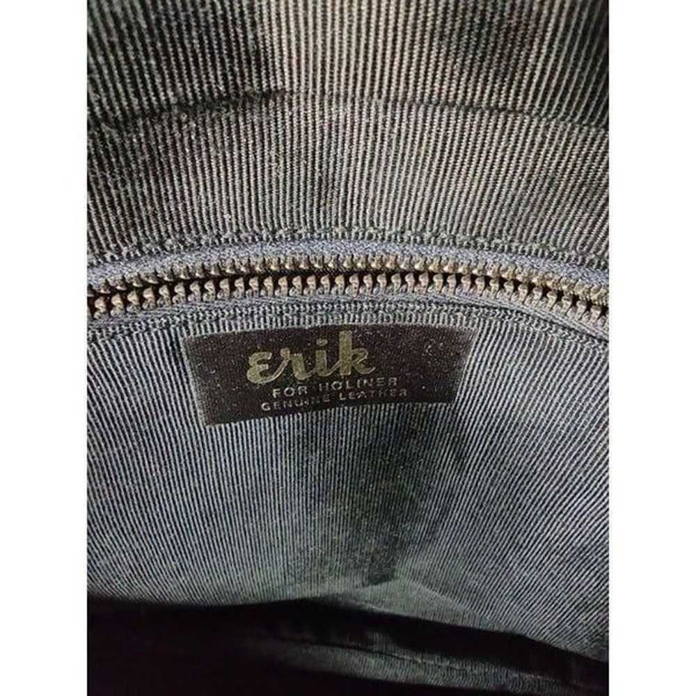 Erik for Holiner Dark Gray Vintage Leather Envelo… - image 5