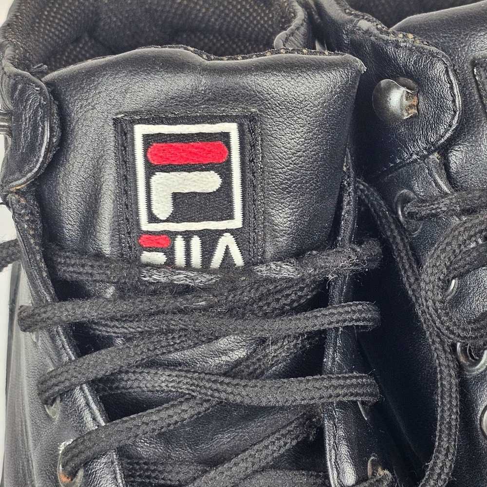 *RARE* Vtg 90s-2000s FILA Low Boots/ Black Leathe… - image 7