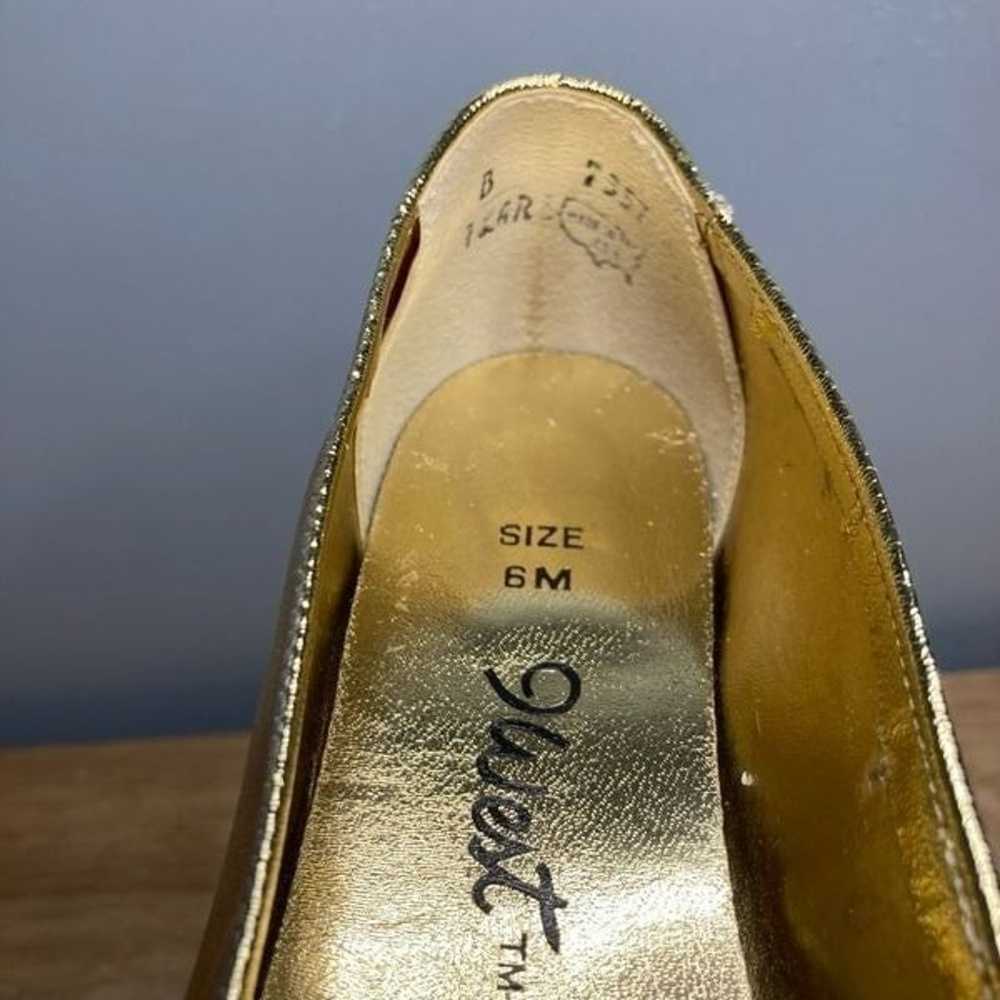 9 West Nine West Gold Metallic Vintage Loafers Rh… - image 8