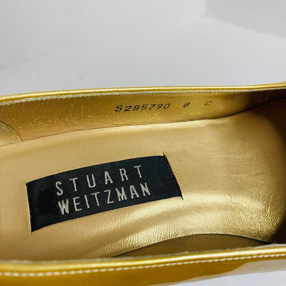 Stuart Weitzman Gold Patent Leather Shiny Pumps F… - image 4