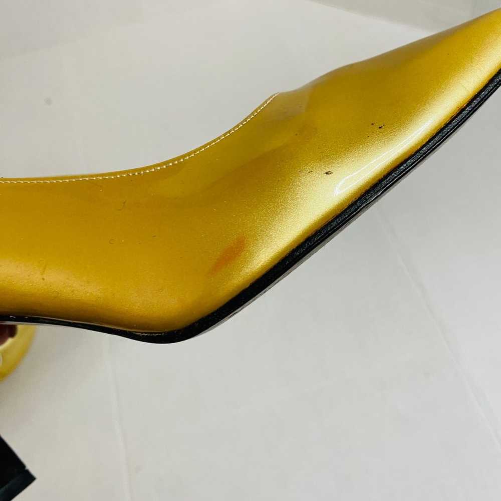 Stuart Weitzman Gold Patent Leather Shiny Pumps F… - image 7