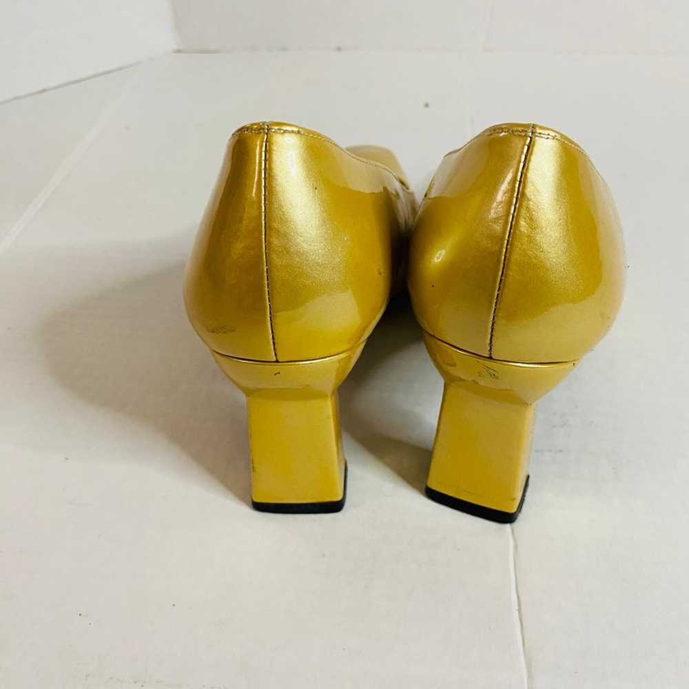 Stuart Weitzman Gold Patent Leather Shiny Pumps F… - image 9