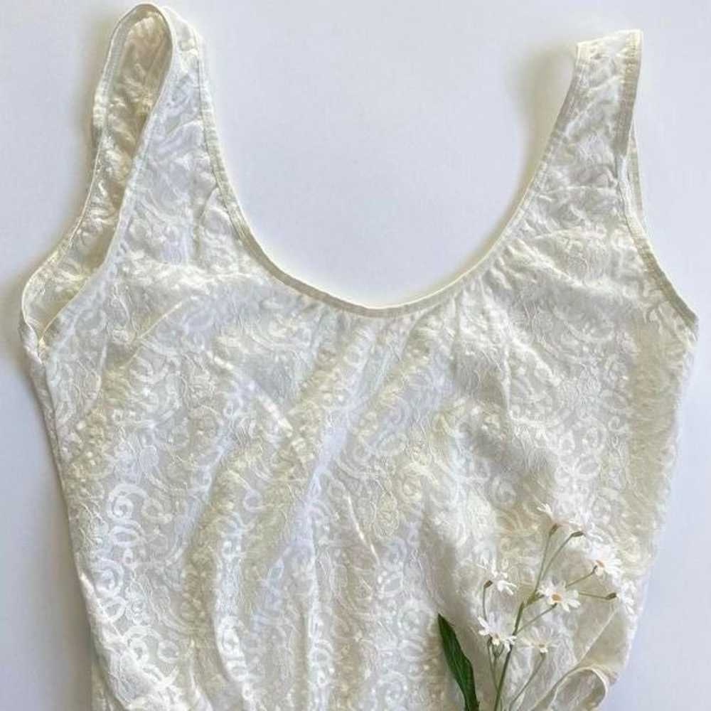 Vintage white lace bodysuit - image 5