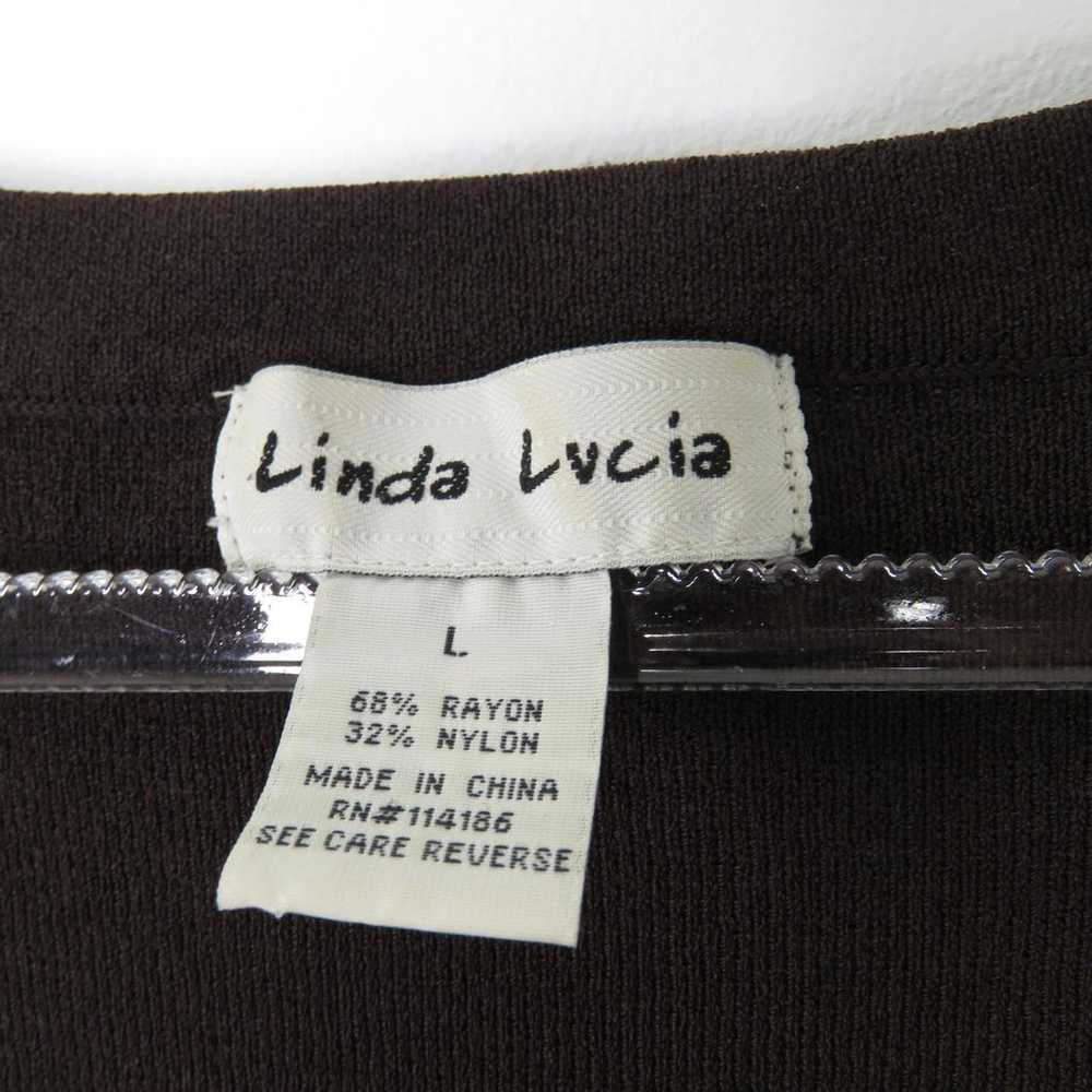 Linda Lucia 1990s Vintage Chocolate Brown Sleevel… - image 4