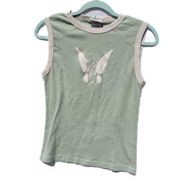 y2k coquette kid core green graphic tinker bell t… - image 1
