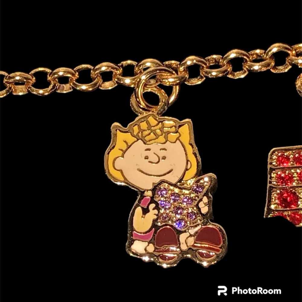 THE DANBURY MINT PEANUTS CHARMS BRACELET GOLD WIT… - image 5