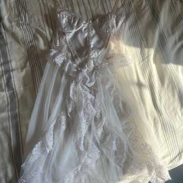 Vintage White Lace Lingerie Dress
