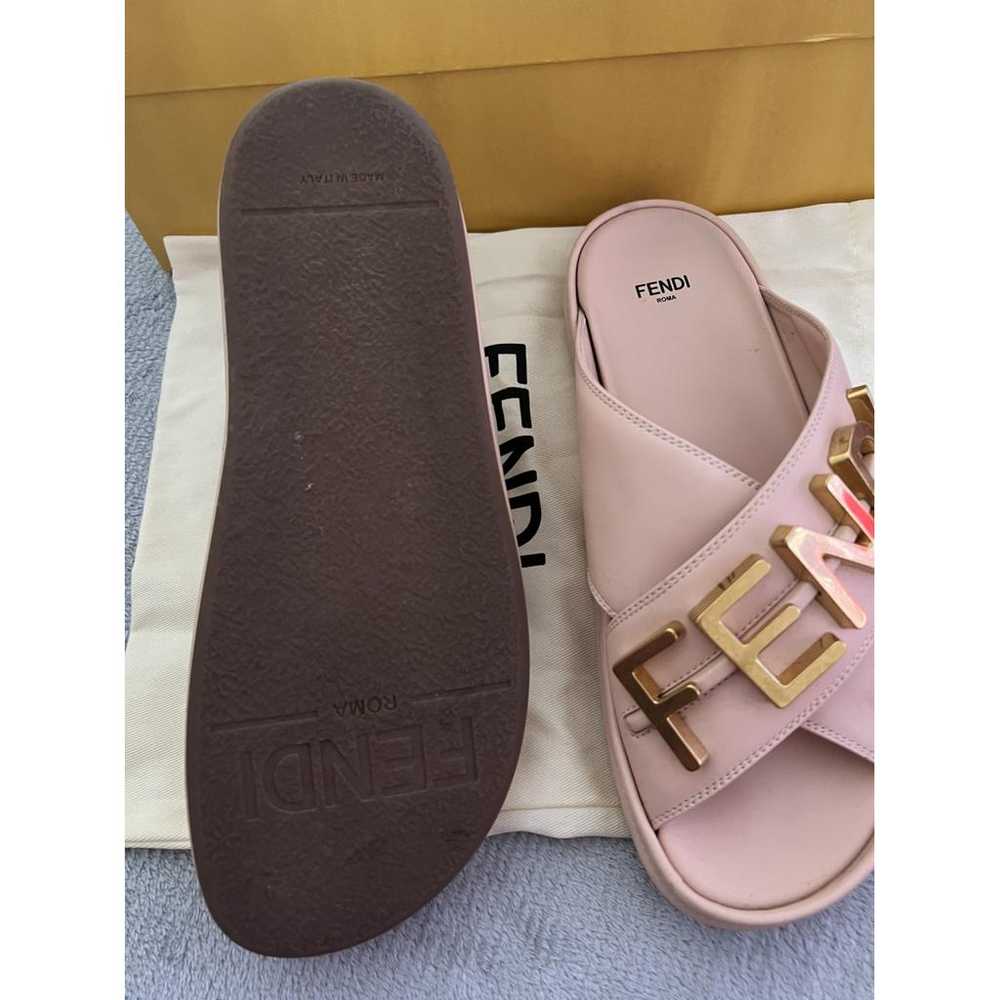 Fendi Fendigraphy leather mules - image 4