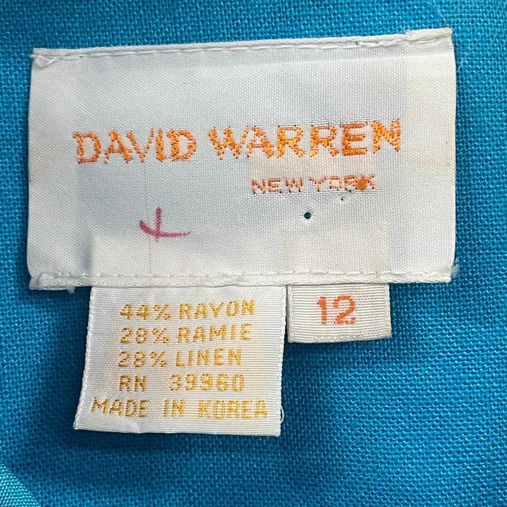 Vintage David Warren Beaded Short Sleeve Dress Bl… - image 6