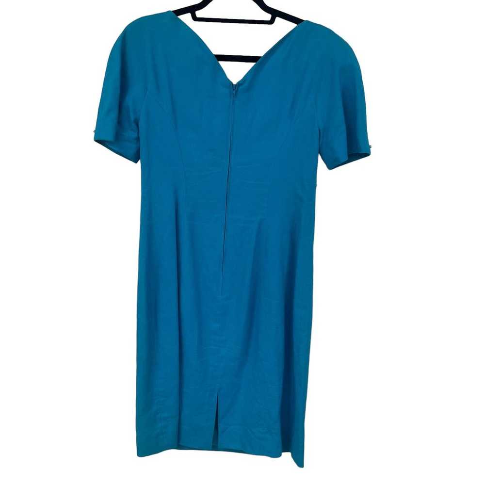 Vintage David Warren Beaded Short Sleeve Dress Bl… - image 7