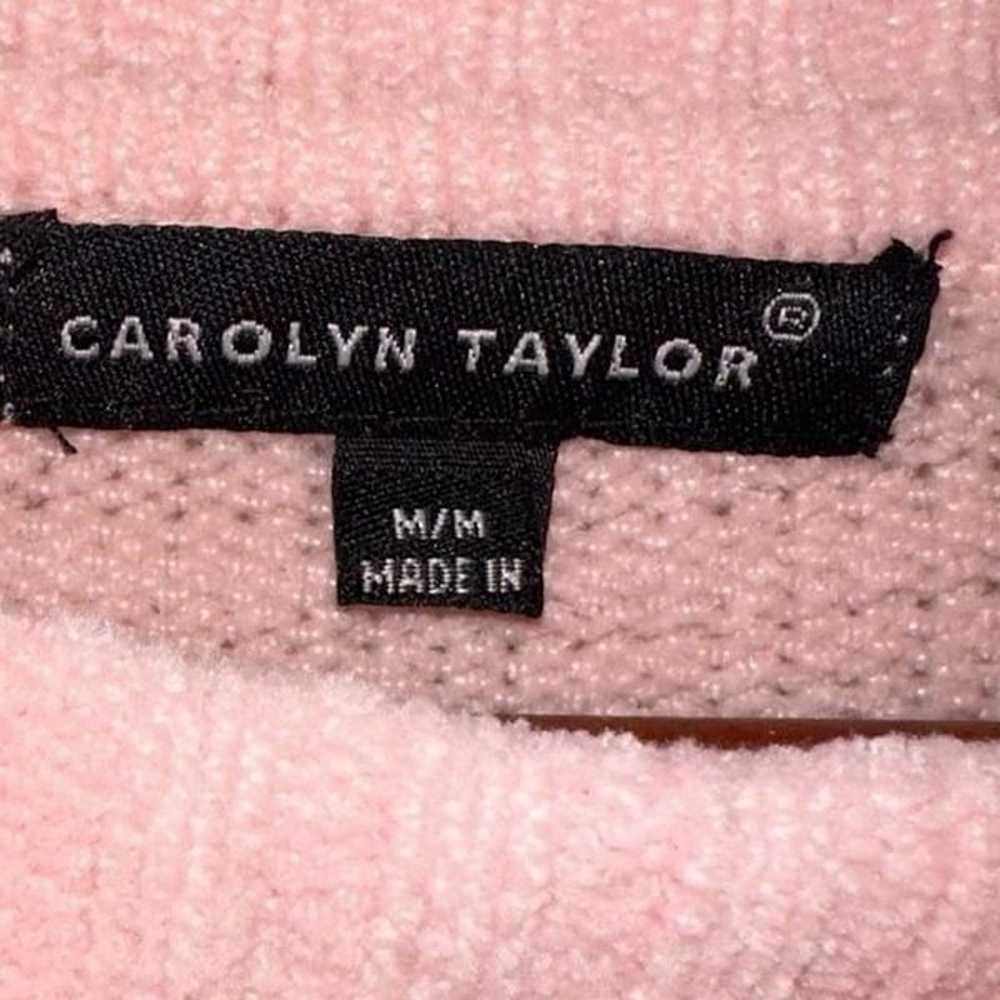 Vintage Carolyn Taylor Pink Fair Isle Striped Swe… - image 5