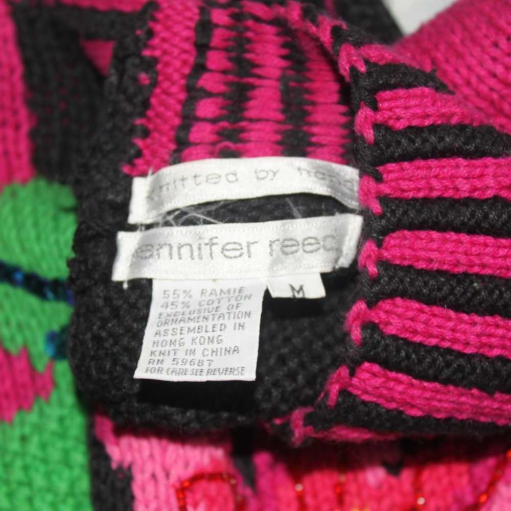 Jennifer Reed - Vintage Hand Knit Embellished Col… - image 3