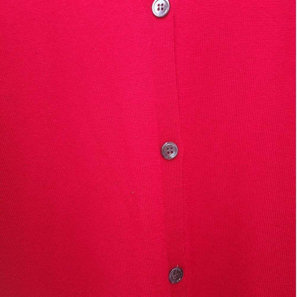 Eileen Fisher Red Merino Wool Long sleeve Midi Ca… - image 6