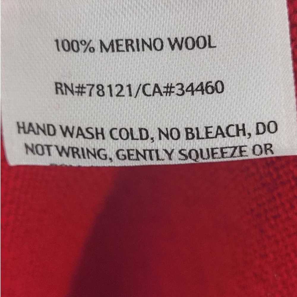 Eileen Fisher Red Merino Wool Long sleeve Midi Ca… - image 8
