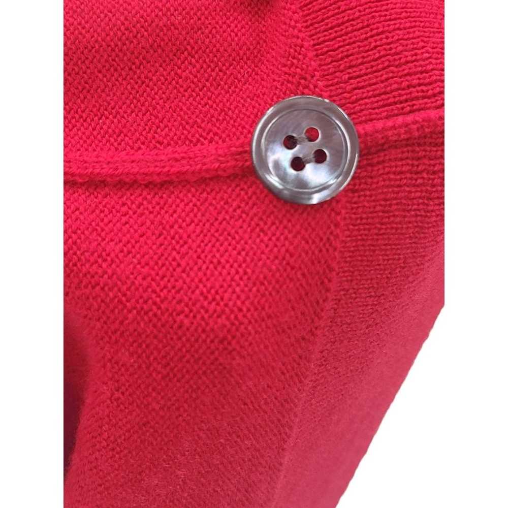 Eileen Fisher Red Merino Wool Long sleeve Midi Ca… - image 9