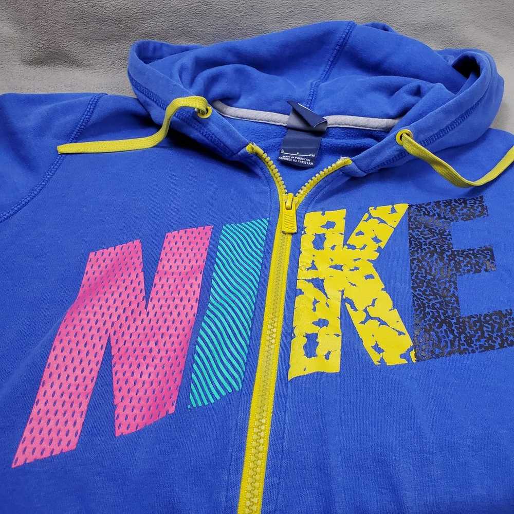 Nike Hooded Jacket Women's Small Blue & Multi-Col… - image 8