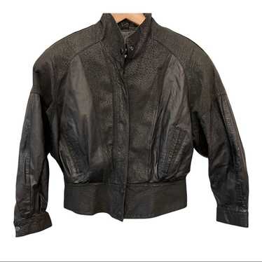 Byrnes & Baker Vintage Black Leather Jacket 80’s