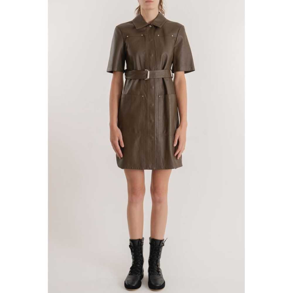 Max Mara Leather mid-length dress - image 2