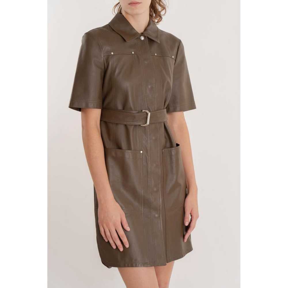 Max Mara Leather mid-length dress - image 4