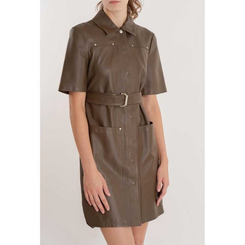 Max Mara Leather mid-length dress - image 7